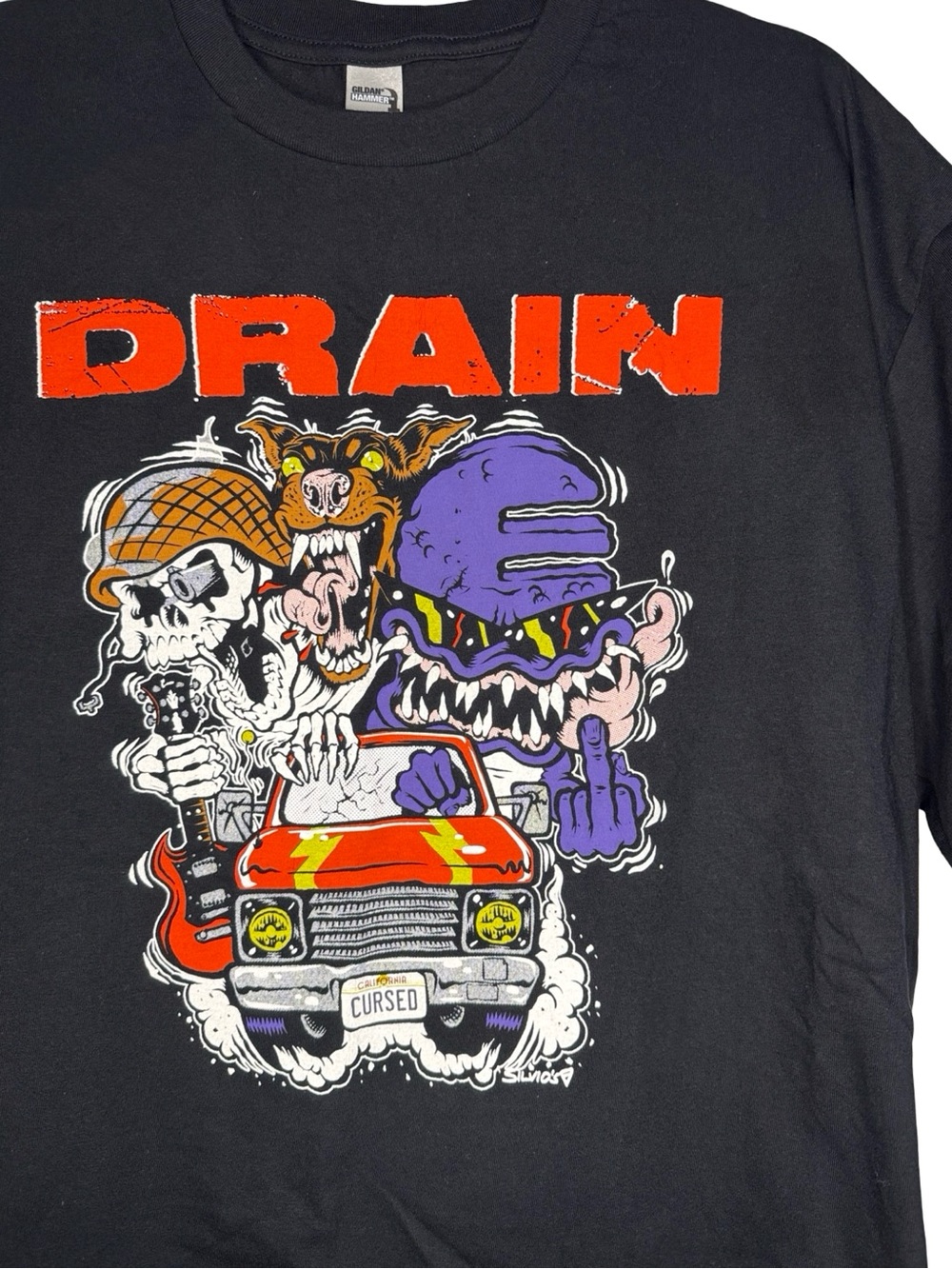 Drain - “California Cursed” 2022 tour promo band T-shirt (XL)
